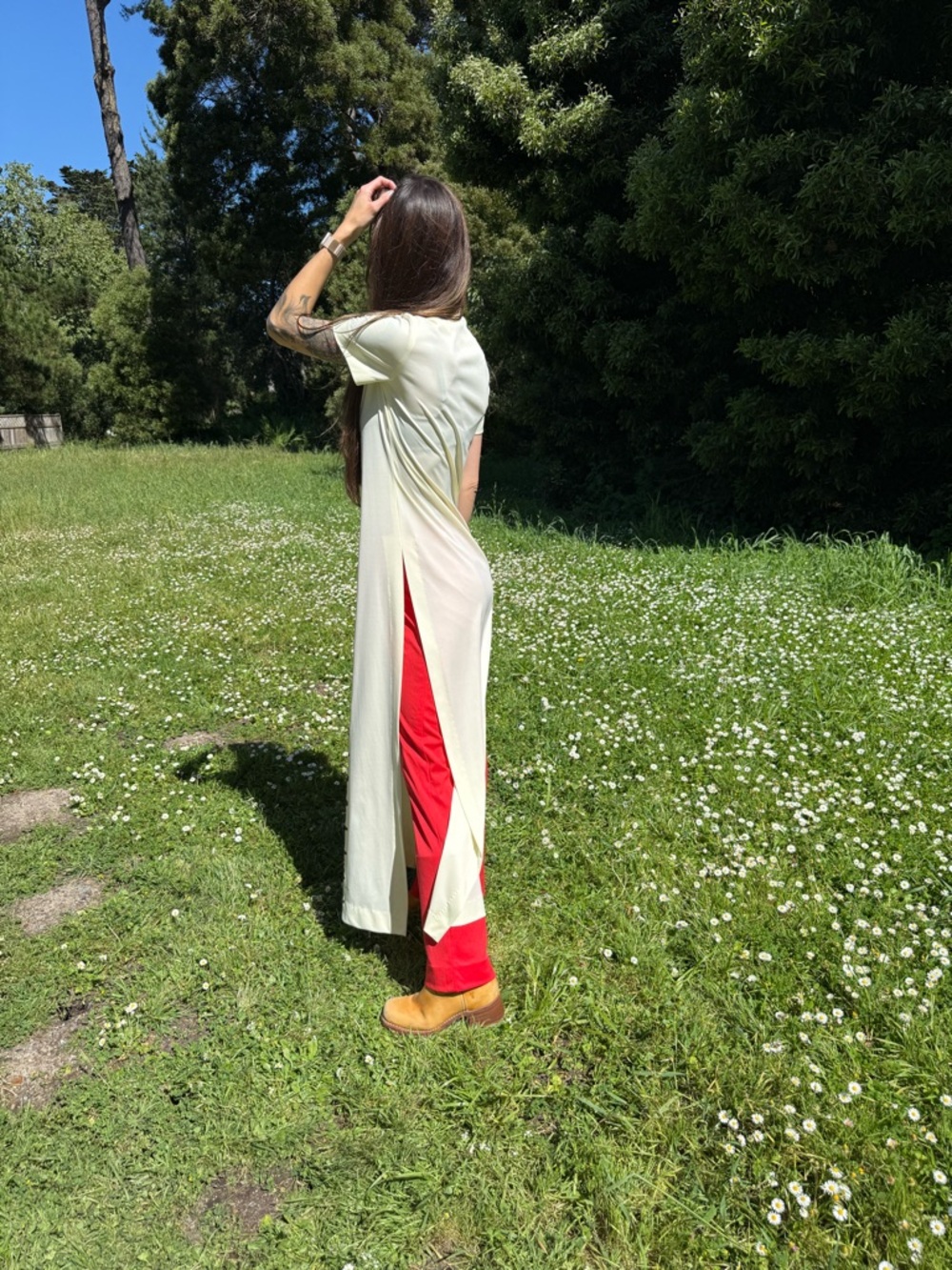 RARE 1970s Alfred Shaheen Signed Cheongsam Maxi Dress - Picture 6 of 14